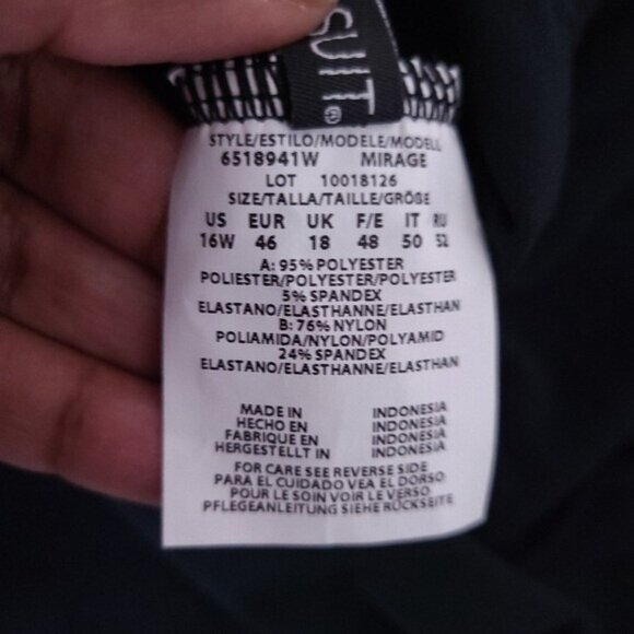 NWT Miraclesuit Womens Black Illusionist Mirage Underwire Swim Tankini Top 16W - Picture 5 of 8